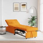 vidaXL Canapé-Lit Jaune foncé 194 x 67 x 37 cm tissu
