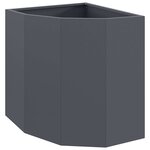 vidaXL Jardinière d'Angle Anthracite 45 x 45 x 50 cm Acier