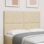 vidaXL Tête de lit avec des lumières à LED Réglable Crème 160 cm tissu