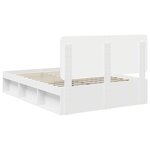 vidaXL Cadre de lit Blanc 140 x 200 cm Bois de pin massif