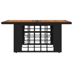 vidaXL Table de jardin relevable Noir et naturel 100 x 55 x 37 cm