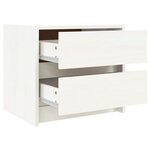 vidaXL Table de chevet blanc 40x31x35 5 cm bois de pin massif