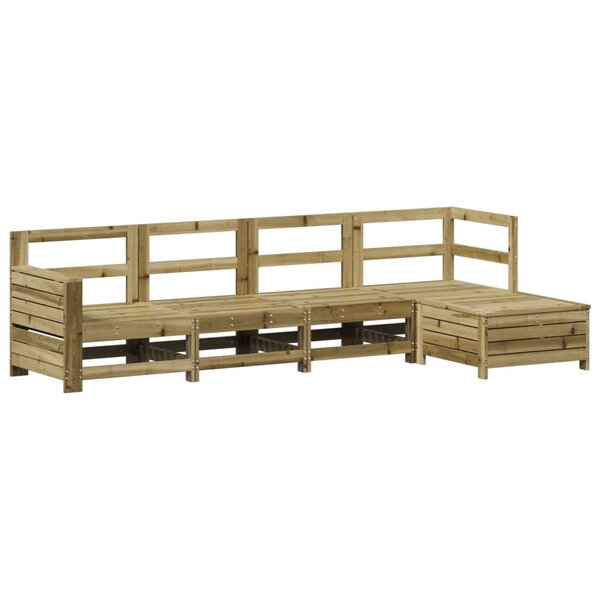 vidaXL Salon de jardin 5 Pièces bois de pin imprégné