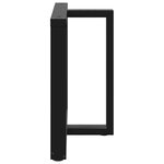 vidaXL Pieds de table à manger en T 2 pièces Noir 90x35x(72-73) cm Acier