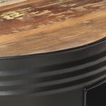 vidaXL Table basse Noir 68x68x36 cm Bois de récupération massif