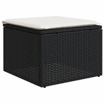 vidaXL Salon de jardin 9 Pièces avec coussins noir résine tressée