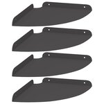 vidaXL Étagère Flottante d'Angle 4 pc Noir 24 x 24 x 2 cm