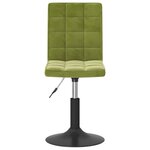 vidaXL Chaises pivotantes à manger lot de 2 vert clair velours