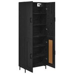 vidaXL Haut Armoire Chêne noir 69 5 x 34 x 180 cm Bois d'ingénierie