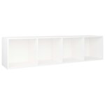 vidaXL Bibliothèque/Meuble TV Blanc 36x30x143 cm Bois d'ingénierie