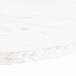 vidaXL Dessus de table blanc 110x55x2 5 cm bois de pin massif ovale