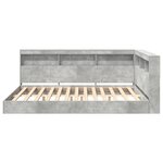 vidaXL Lit Bibliothèque Gris béton 140 x 200 cm Bois d'ingénierie