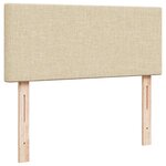 vidaXL Lit ottoman avec matelas et LED crème 120x190 cm tissu