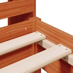 vidaXL Lit bibliothèque sans matelas cire marron 100x200 cm pin massif