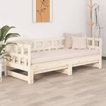 vidaXL Lit coulissant sans matelas bois de pin massif 2x(90x200) cm