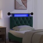 vidaXL Tête de lit suspendue Vert foncé Velours
