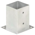 vidaXL Ancres de poteau 4 Pièces Métal galvanisé 101 mm