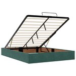 vidaXL Cadre de lit ottoman avec matelas vert foncé 140x200 cm velours