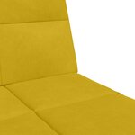 vidaXL Canapé-lit à 2 places avec repose-pied jaune velours
