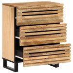 vidaXL Buffets 2 Pièces 60x34x75 cm bois de manguier massif brut