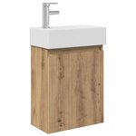 vidaXL Meuble de salle de bain avec robinet Chêne artisanal
