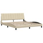 vidaXL Cadre de lit sans matelas crème 180x200 cm tissu