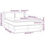 vidaXL Sommier à lattes de lit avec matelas Crème 140x200 cm Tissu