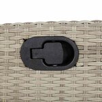 vidaXL Ensemble à manger de jardin et coussins 7 Pièces gris clair rotin