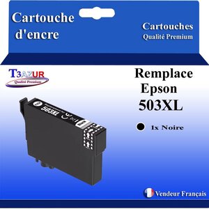 T3AZUR - Cartouche compatible avec Epson Expression Home XP-5200 XP-5205 WF-2960DWF WF-2965DWF 503XL 503 XL (série Piment ) - Noire
