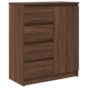 vidaXL Buffet avec tiroirs chêne brun 71x35x84 cm bois d'ingénierie