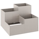 Jardinière vidaXL 80x80x60 cm en acier résistant aux intempéries