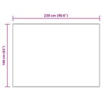 vidaXL Tapis en fausse Tafalla Crème 160 x 230 cm Polyester