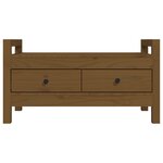 vidaXL Banc d'entrée Marron miel 80x40x43 cm Bois de pin massif