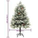 vidaXL Sapin de Noël pré-éclairé et pommes de pin vert 150cm PVC et PE