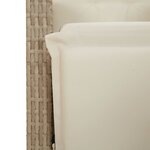 vidaXL Ensemble à manger de jardin et coussins 9 Pièces beige Poly rotin