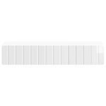 vidaXL Table d'appoint murale Blanc brillant 87 5 x 34 5 x 17 cm