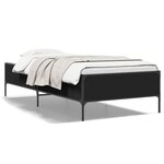 vidaXL Cadre de lit sans matelas noir 90x200 cm
