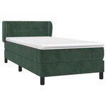vidaXL Sommier à lattes de lit et matelas Vert foncé 80x200 cm Velours