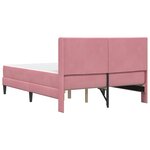 vidaXL Cadre de lit avec matelas Rose 120 x 190 cm Velours
