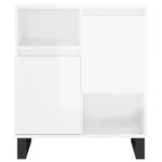 vidaXL Buffets 3 Pièces blanc brillant bois d'ingénierie