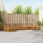 vidaXL Ensemble de canapés d'extérieur 7 Pièces Naturel