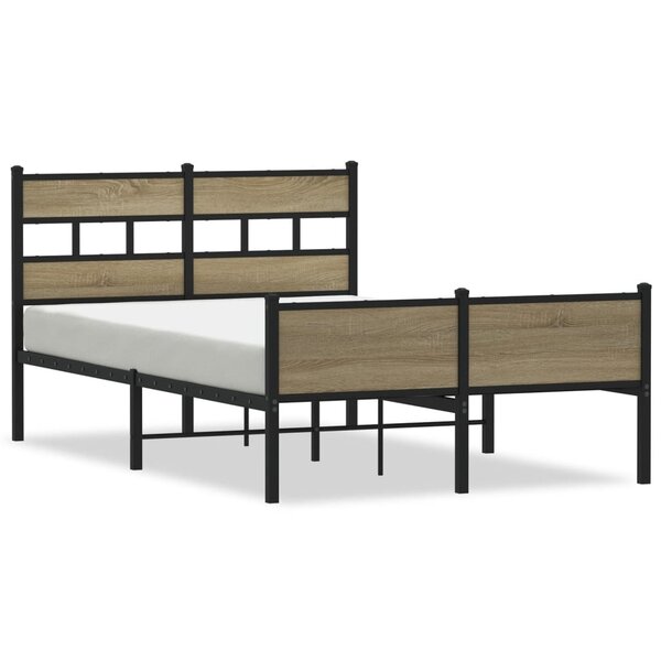 vidaXL Cadre de lit sans matelas chêne sonoma 120x200 cm