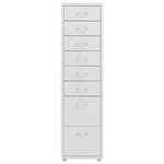 vidaXL Classeur mobile Gris 28x41x109 cm Métal
