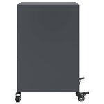 vidaXL Tables de chevet 2 Pièces anthracite 36x39x59 cm acier