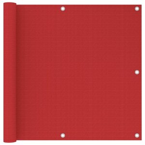 vidaXL Écran de balcon Rouge 90x300 cm PEHD