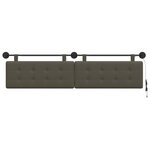 vidaXL Tête de lit suspendue Avec lumière LED Gris Simili cuir