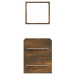 vidaXL Armoire de salle de bain avec miroir Chêne fumé 41x38 5x48 cm