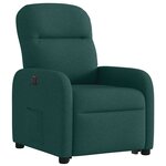 vidaXL Fauteuil inclinable électrique vert foncé tissu