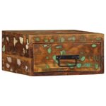 vidaXL Tables de chevet murales 2 Pièces bois massif de récupération