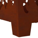 vidaXL Braise Marron 40 x 40 x 40 cm Acier